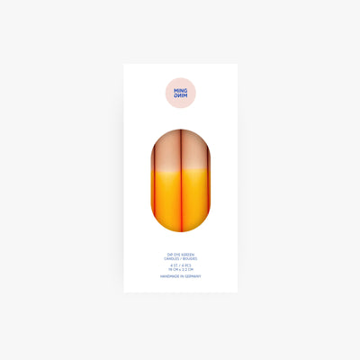 MINGMING - Dip Dye Kerze "Bright Orange × Taupe"