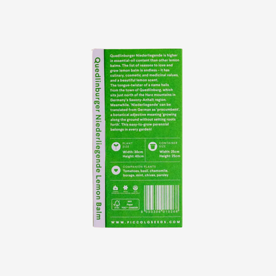 Piccolo Seeds - Saatgut "Lemon Balm"