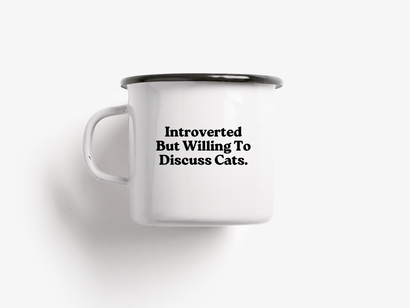 typealive - Tasse aus Emaille / Discuss Cats