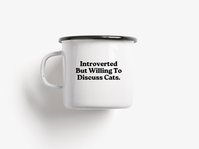 typealive - Tasse aus Emaille / Discuss Cats