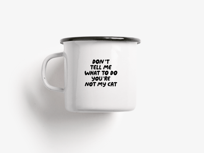 typealive - Tasse aus Emaille / Don't Tell Me