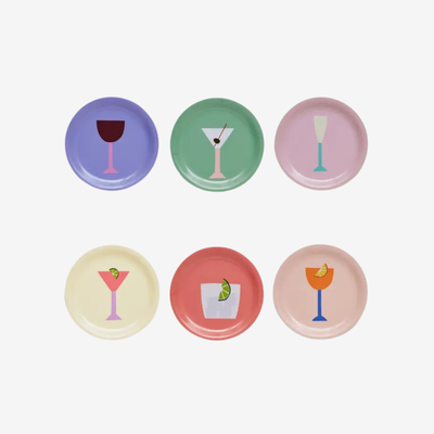 BLU KAT - Untersetzer-Set "Cocktails" (6 Stück)