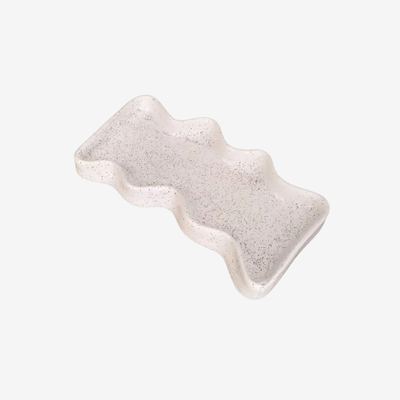 5mm Paper - Keramik-Tablett "Welle / Weiß"
