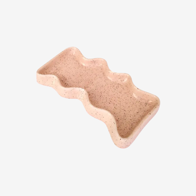 5mm Paper - Keramik-Tablett "Welle / Beige"