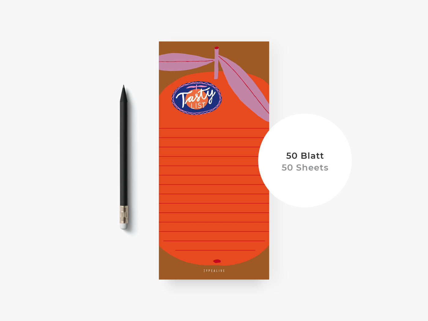 Notizblock "schmal" / Tasty List