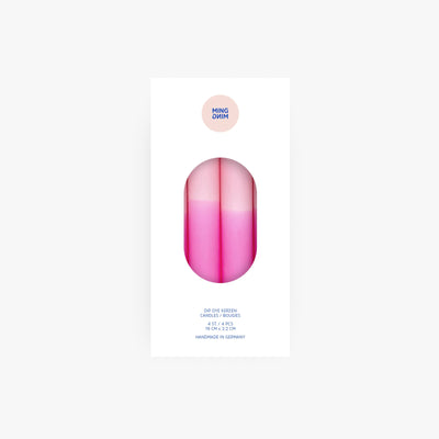 MINGMING - Dip Dye Kerze "Bright Pink × Cranberry"