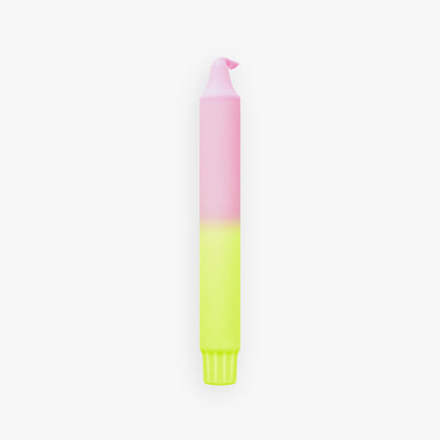 MINGMING - Dip Dye Kerze "Bubblegum × Bright Yellow"