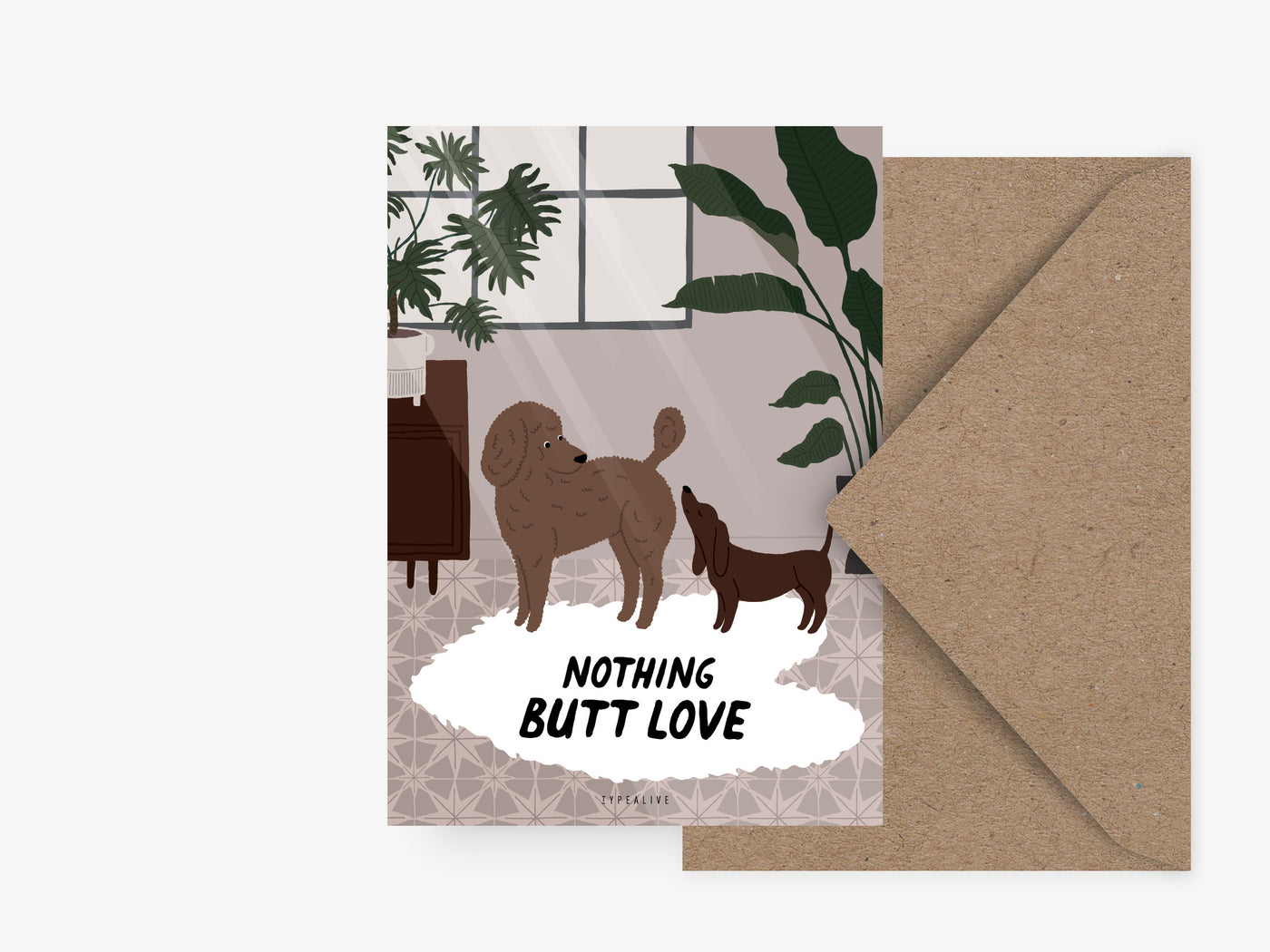 Postkarte / Petisfaction "Dogs" Butt Love