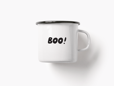 Tasse aus Emaille / Boo