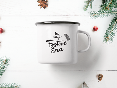 Tasse aus Emaille / Festive Era