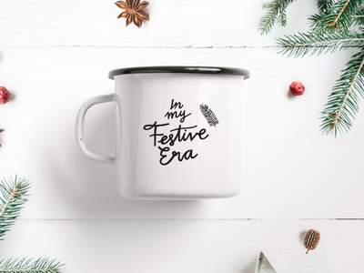 Tasse aus Emaille / Festive Era