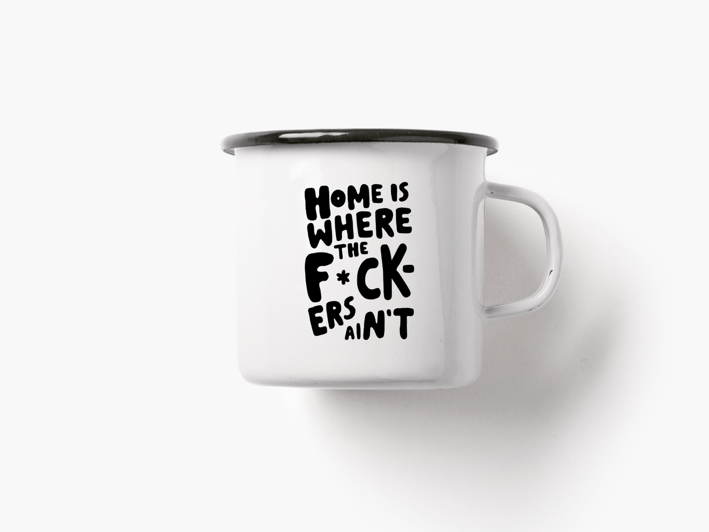 Tasse aus Emaille / Home Is Where