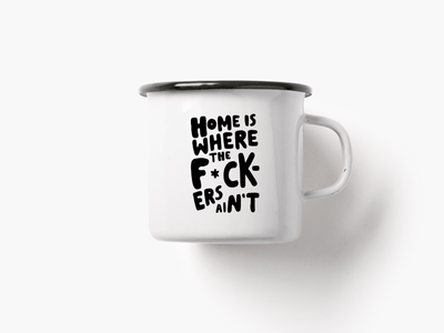 Tasse aus Emaille / Home Is Where