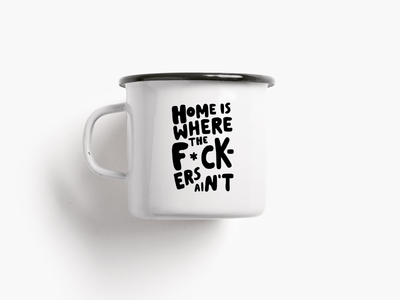 Tasse aus Emaille / Home Is Where