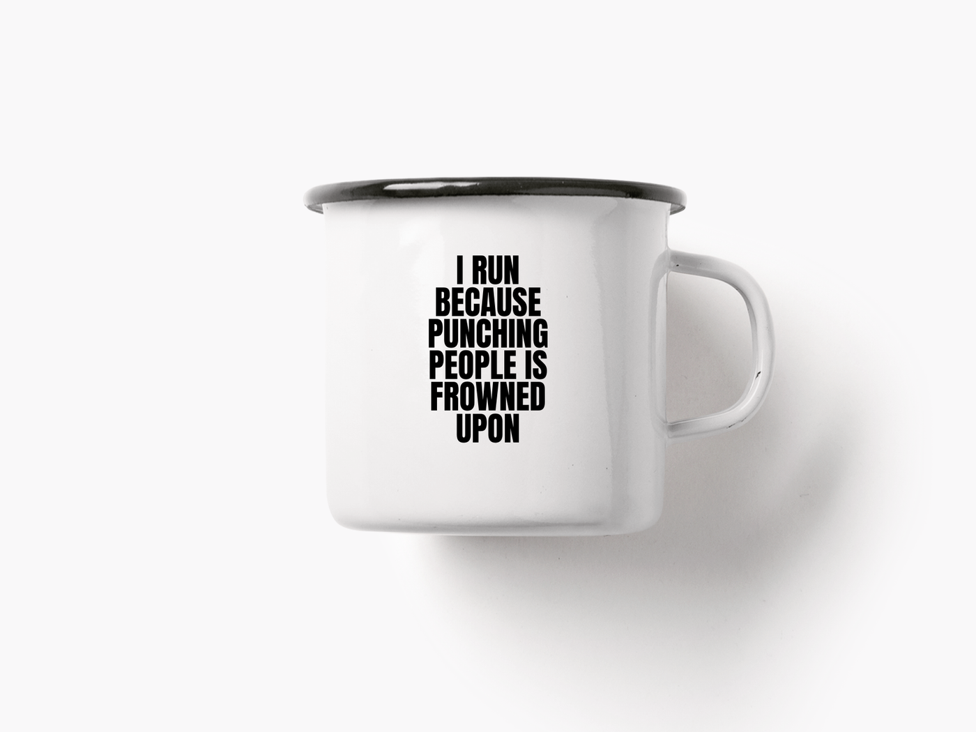 Tasse aus Emaille / I Run