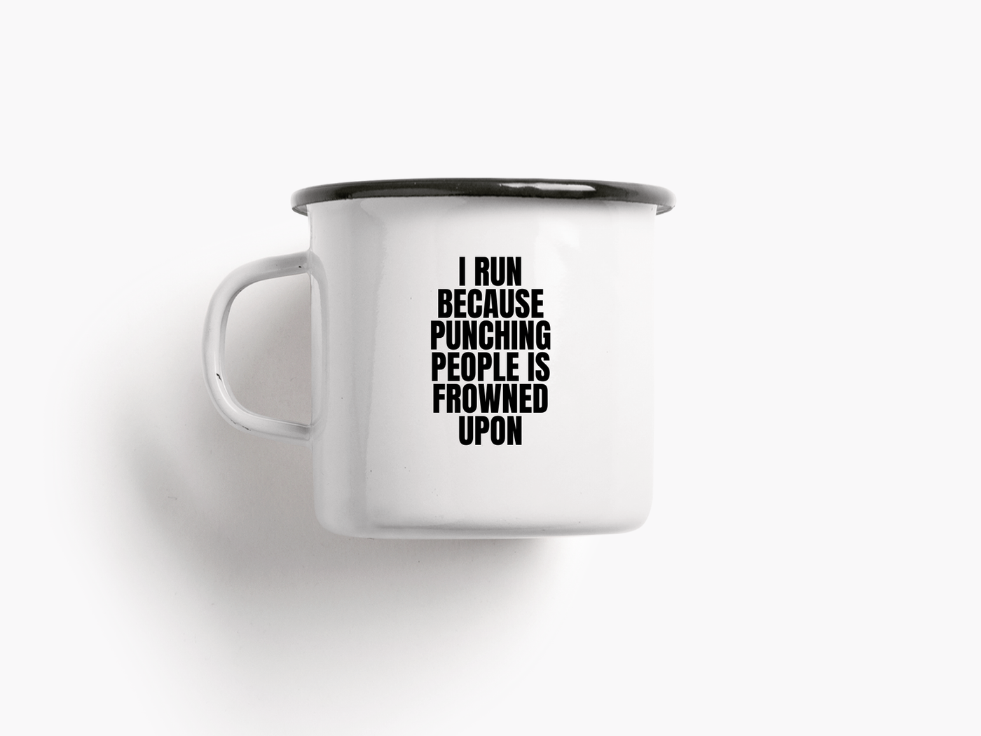 Tasse aus Emaille / I Run