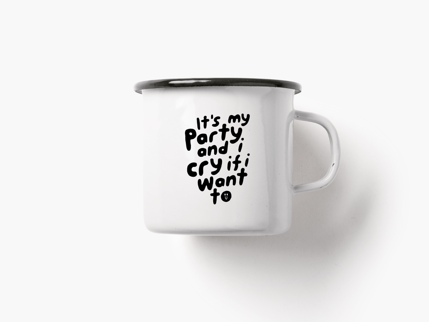 Tasse aus Emaille / It's My Party