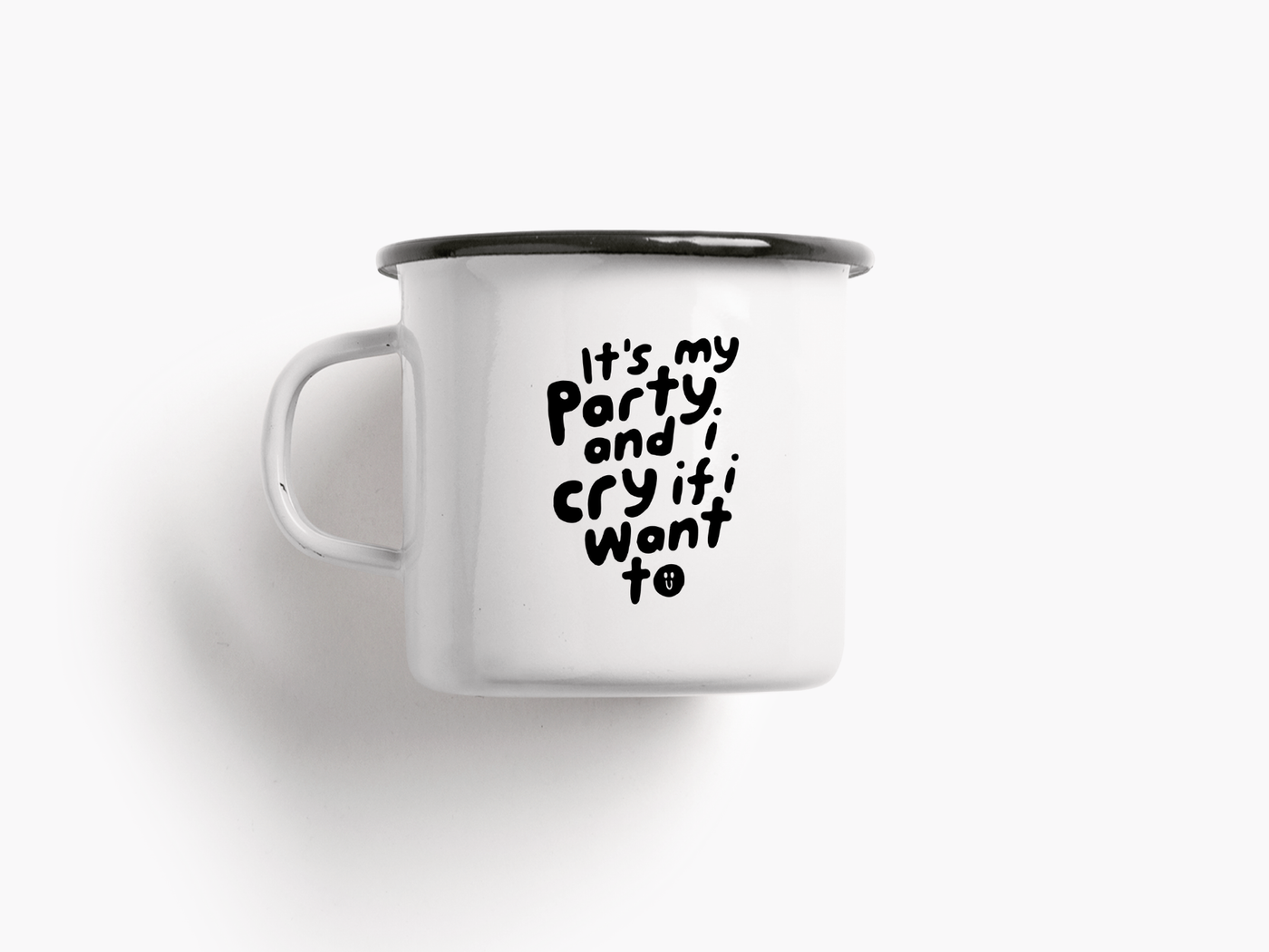 Tasse aus Emaille / It's My Party