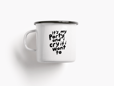 Tasse aus Emaille / It's My Party