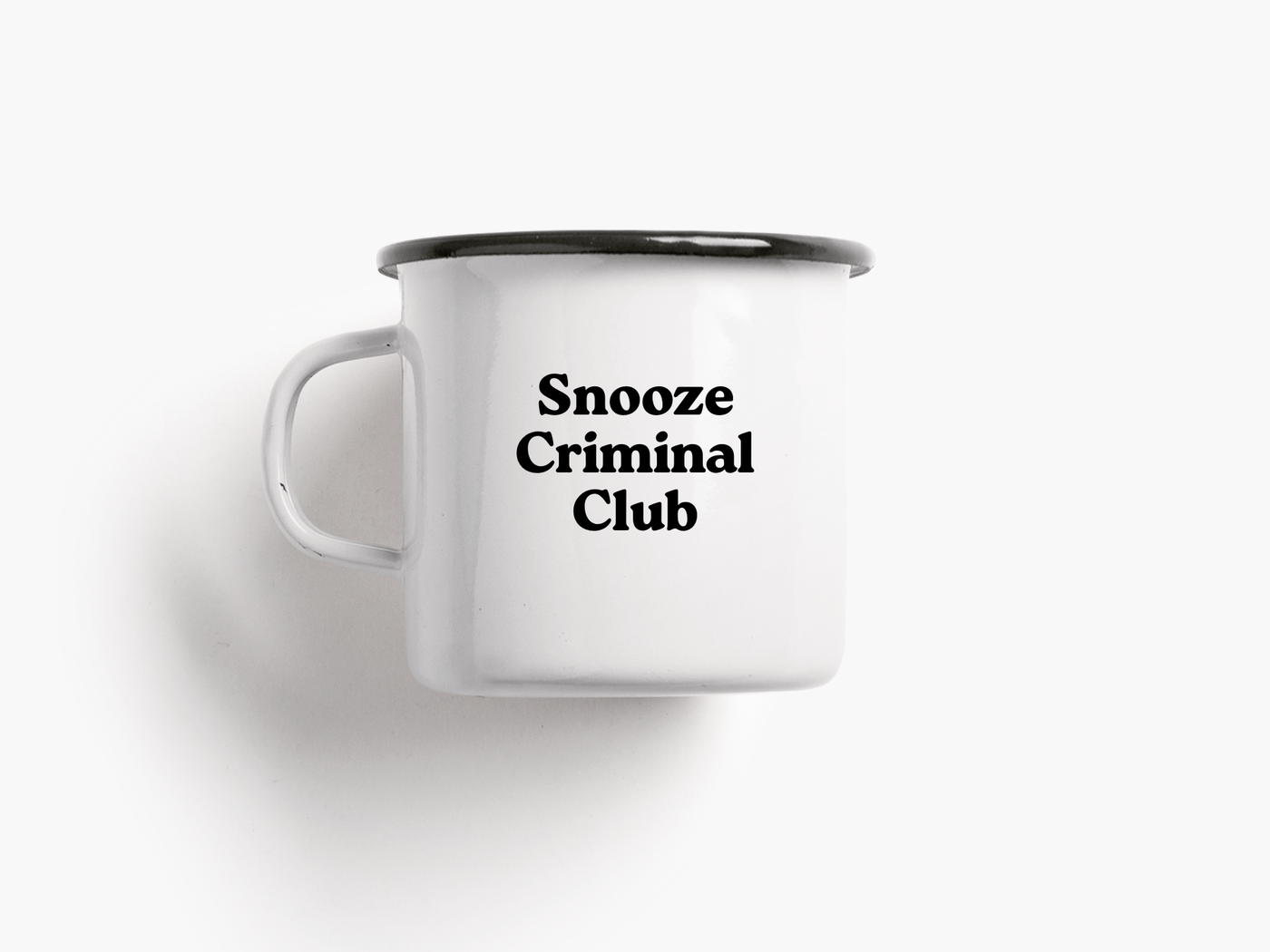Tasse aus Emaille / Snooze Criminal