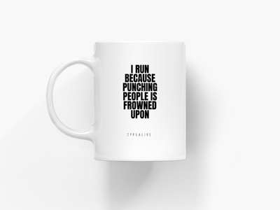 typealive - Tasse aus Keramik / I Run