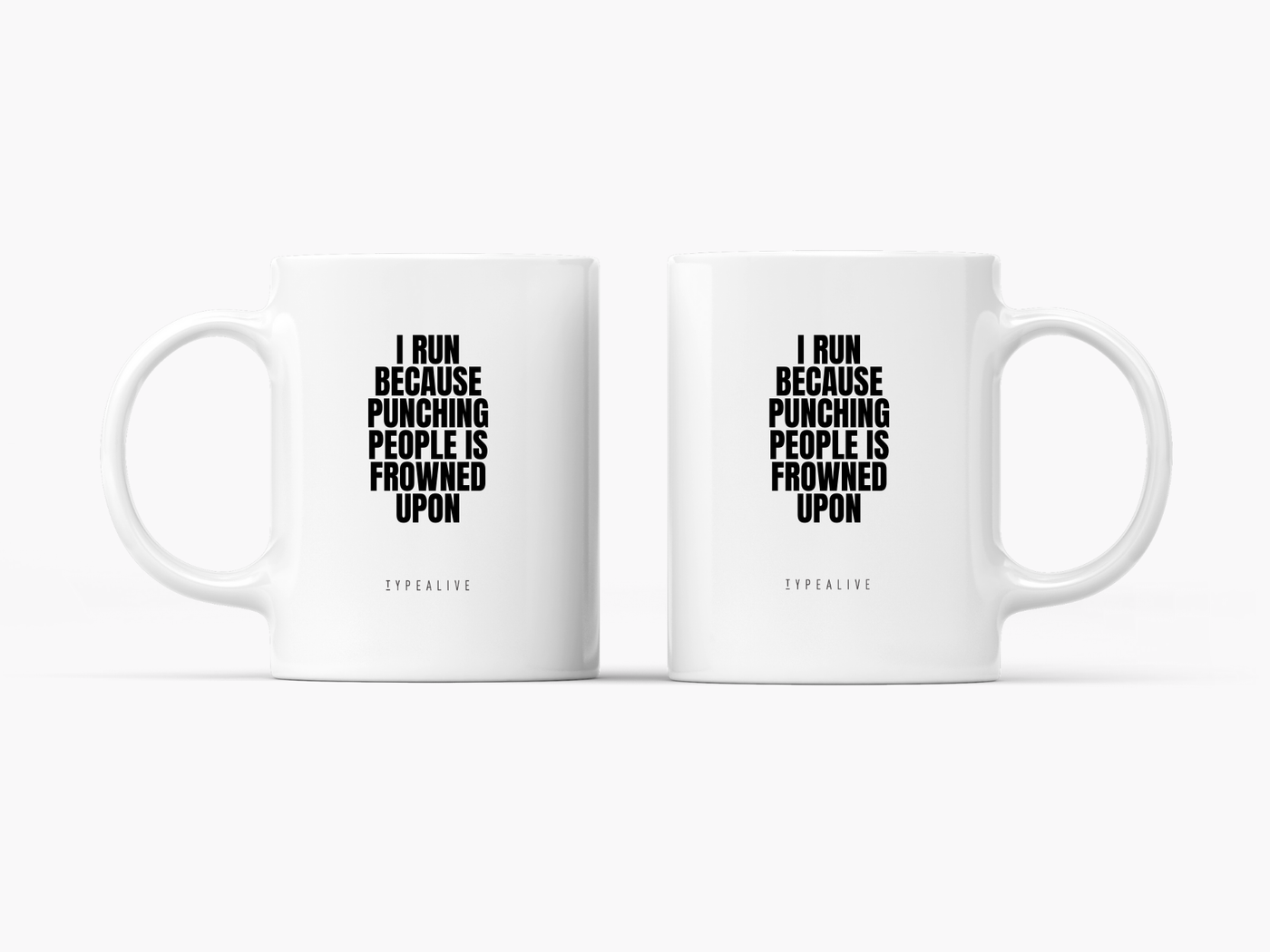 typealive - Tasse aus Keramik / I Run