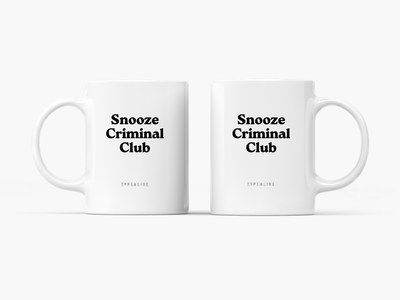 typealive - Tasse aus Keramik / Snooze Criminal