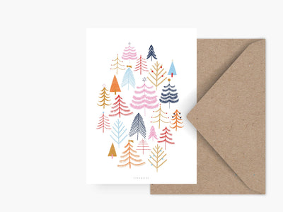 Postkarte / Christmas Forest