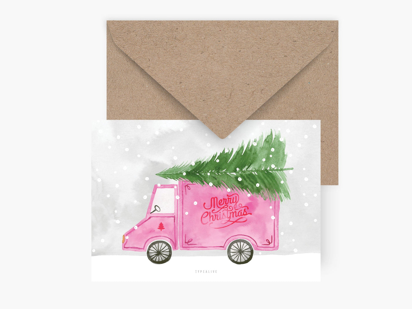 Postkarte / Christmas Truck