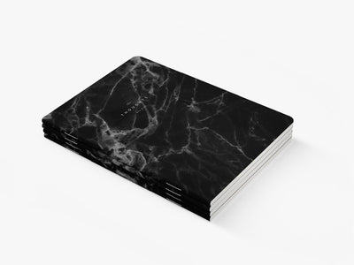 Notizheft / Marble Black