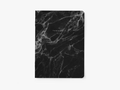 Notizheft / Marble Black