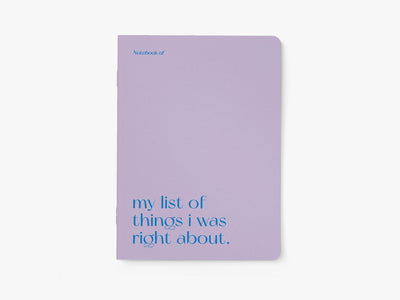 Notizheft / Right About