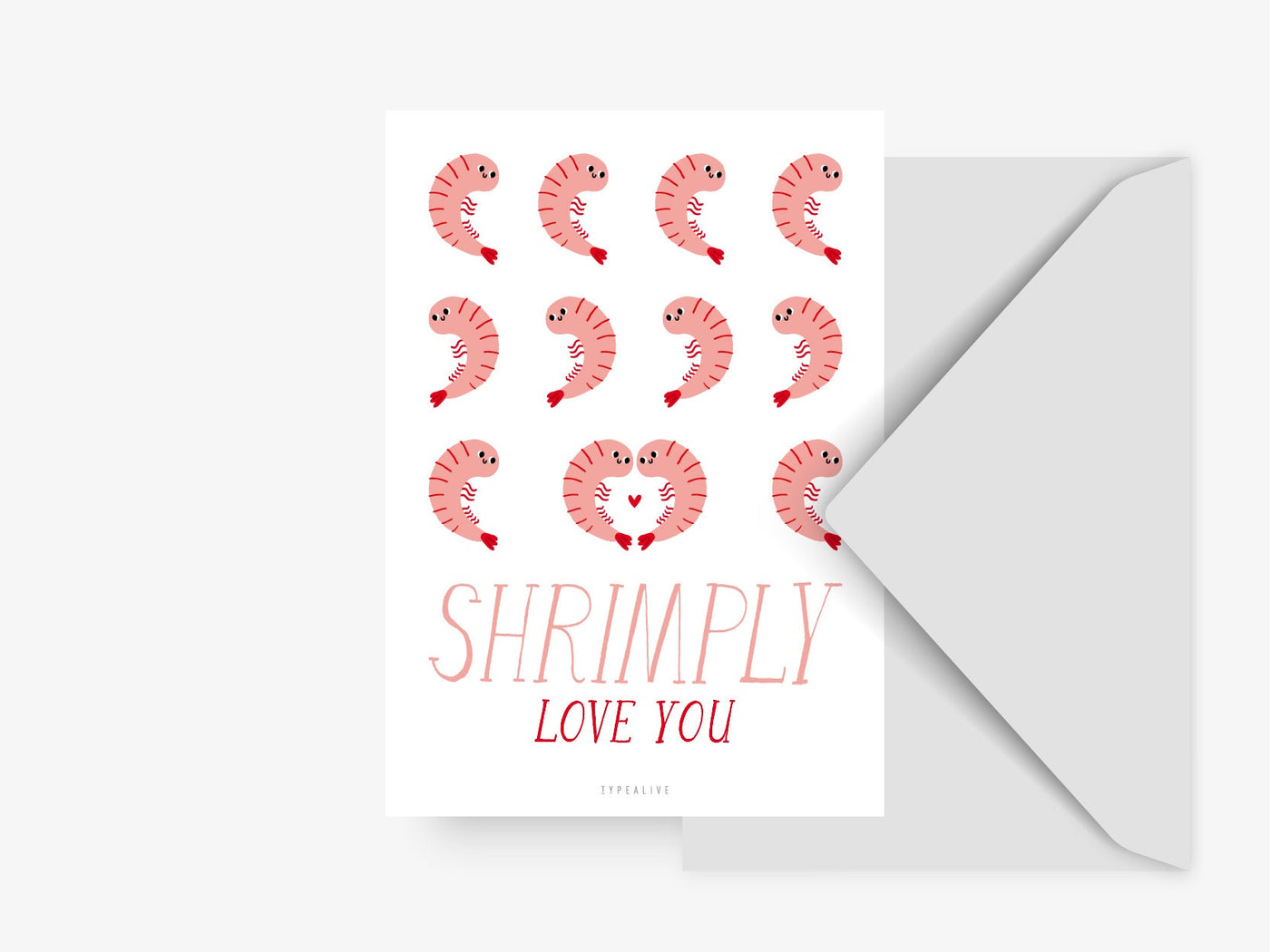 Postkarte / Shrimply Love