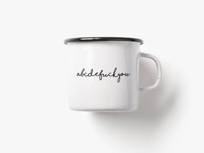 typealive - Tasse aus Emaille / Abcdefuckyou
