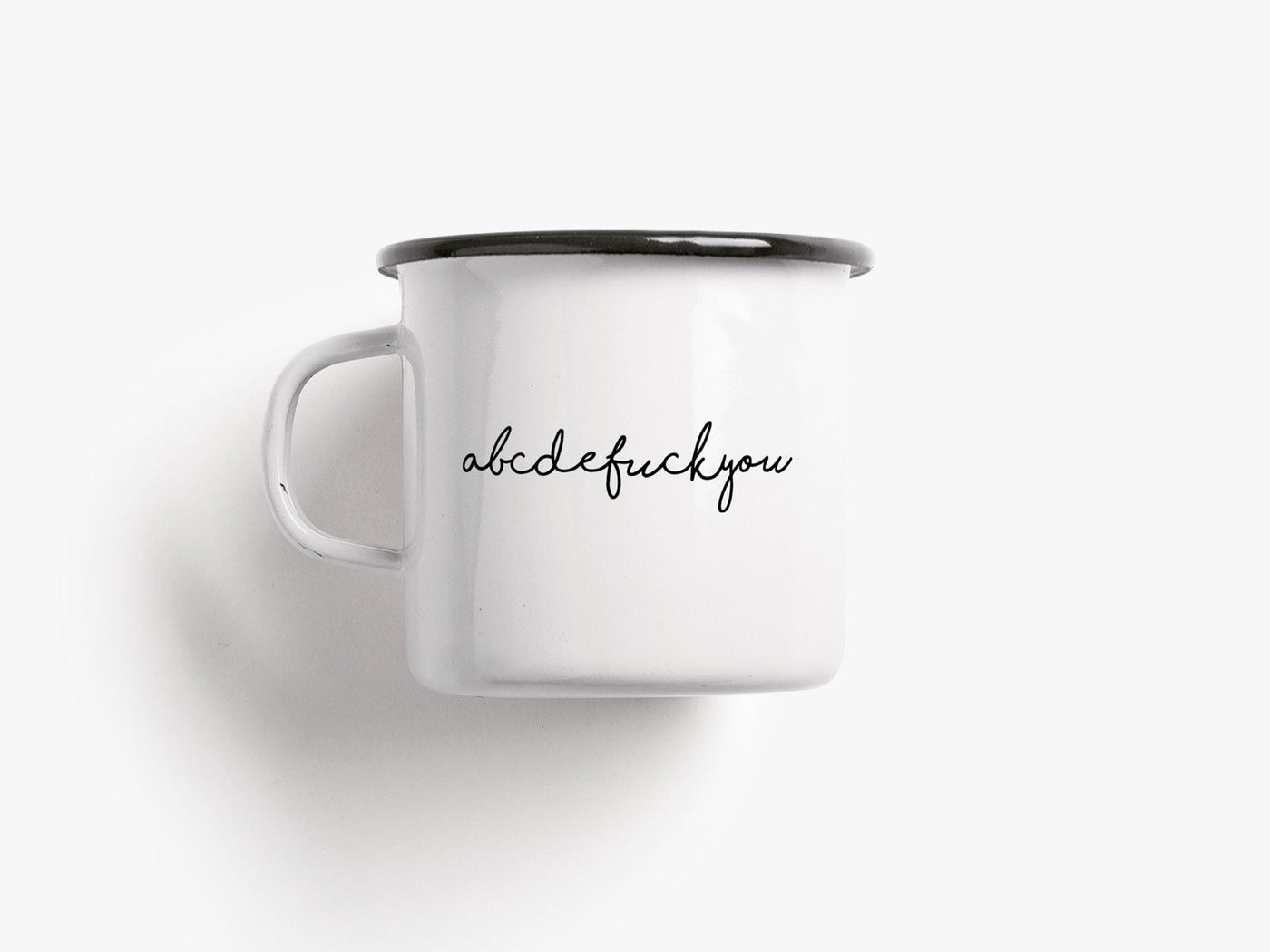 typealive - Tasse aus Emaille / Abcdefuckyou