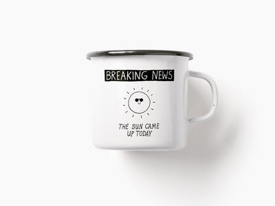 typealive - Tasse aus Emaille / Breaking News