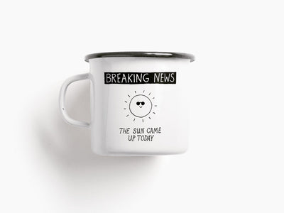 typealive - Tasse aus Emaille / Breaking News