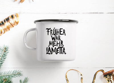 typealive - Tasse aus Emaille / Lametta