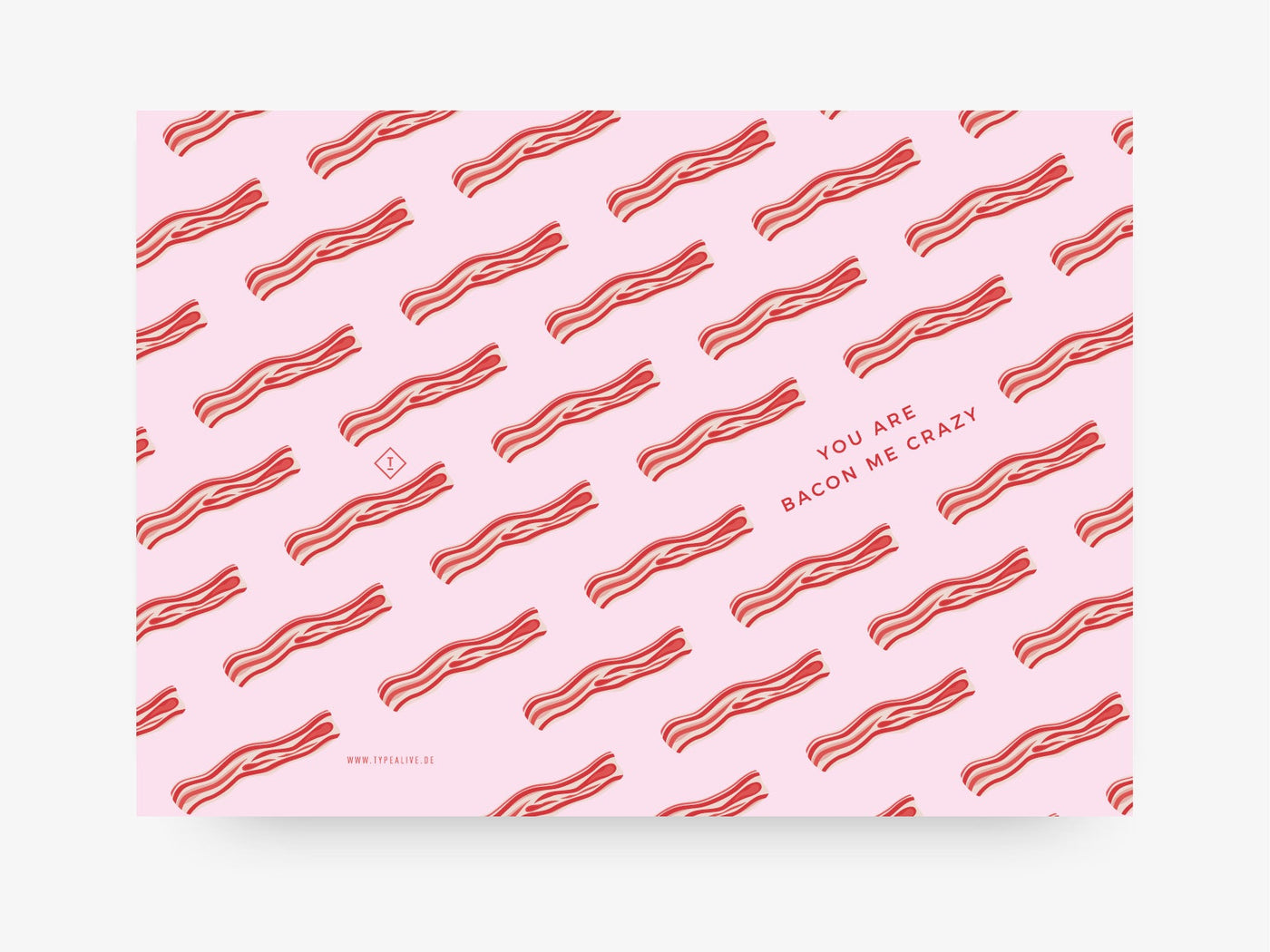Grußkarte / Bacon