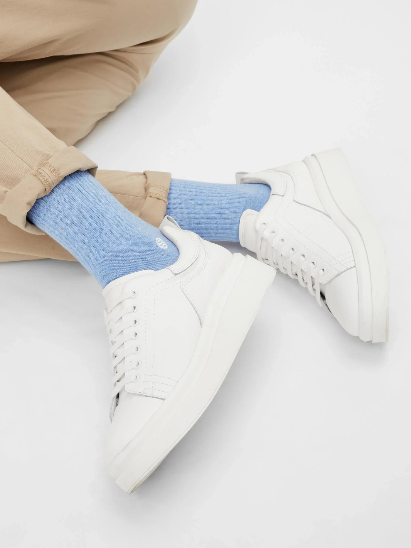 natural vibes - Biosocken "Retro Light Blue"