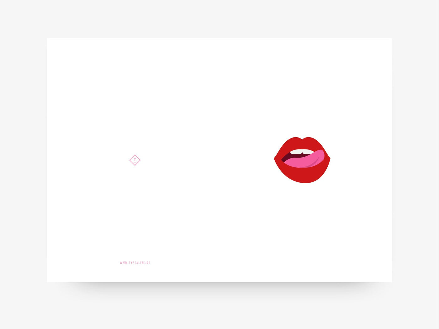Grußkarte / Lips No. 2