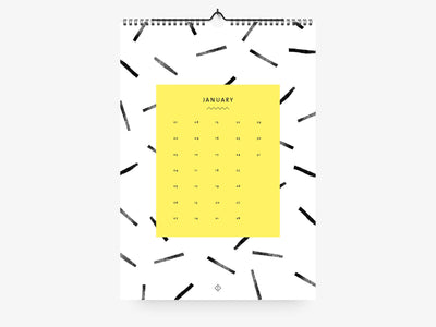 Wandkalender / Black & White