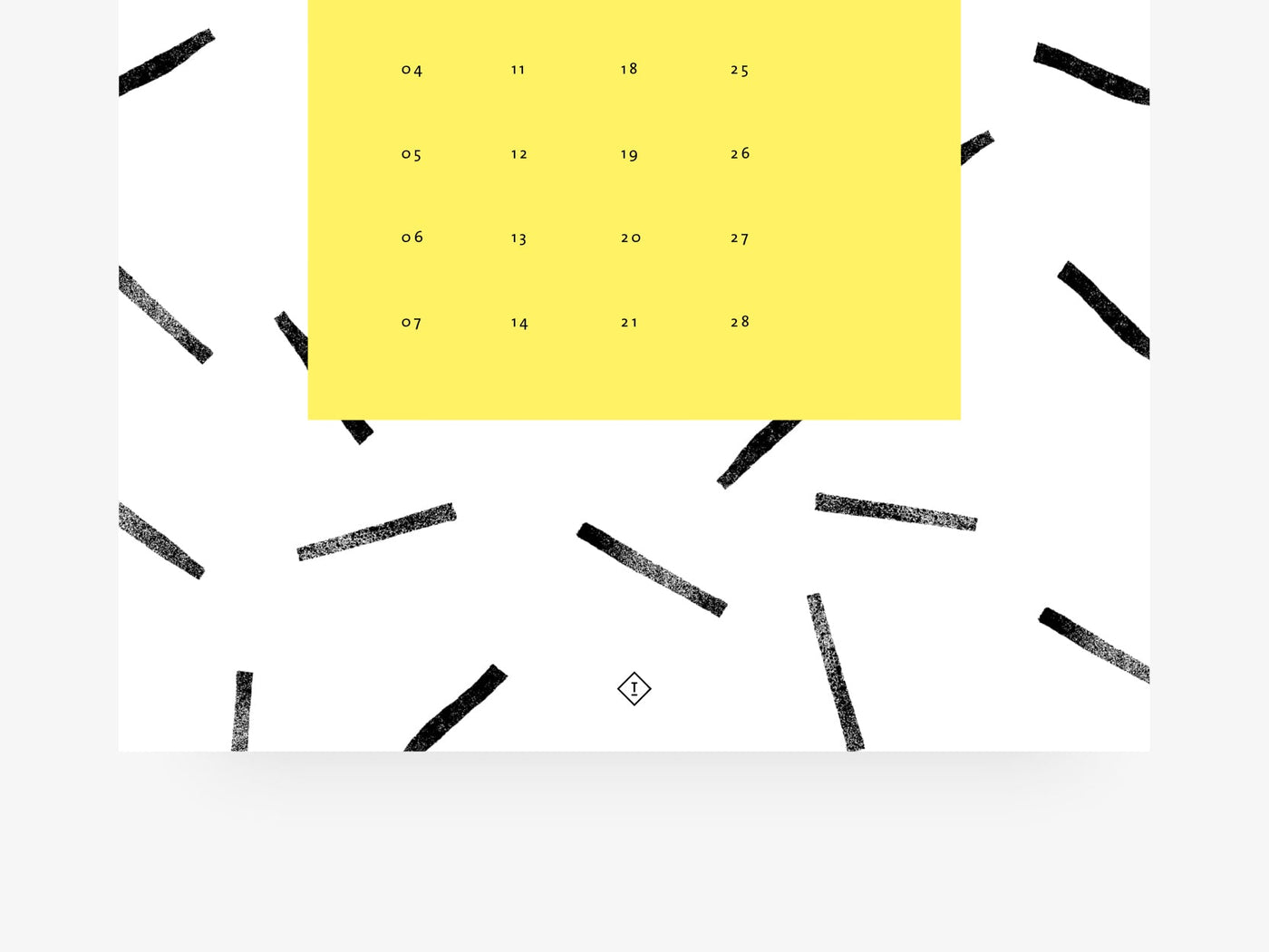 Wandkalender / Black & White