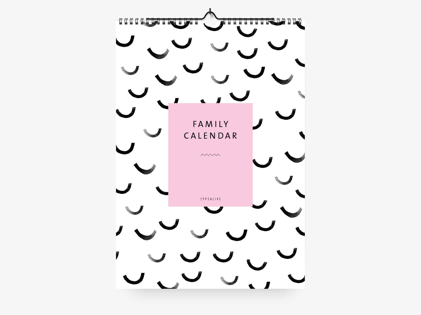 Familienkalender / Black & White