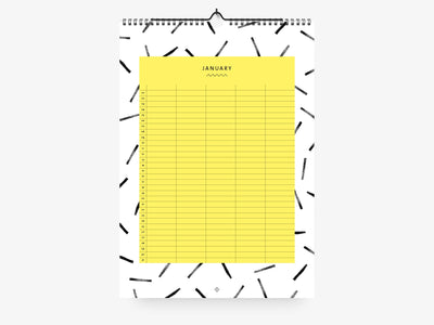 Familienkalender / Black & White