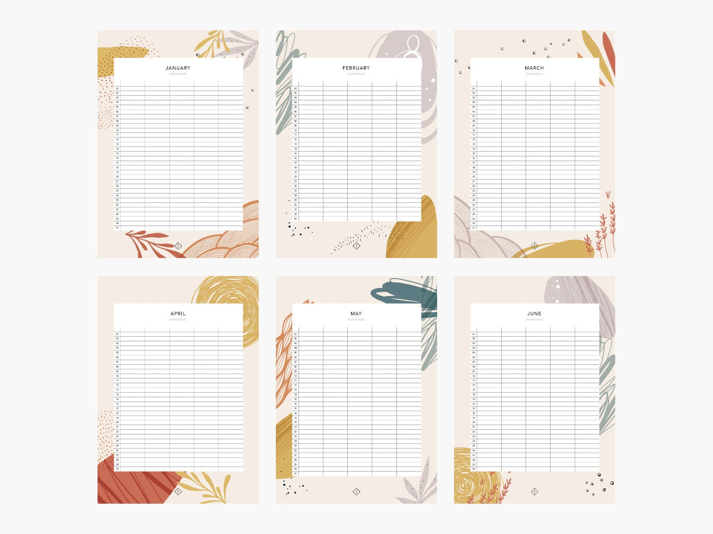 Familienkalender / Floral