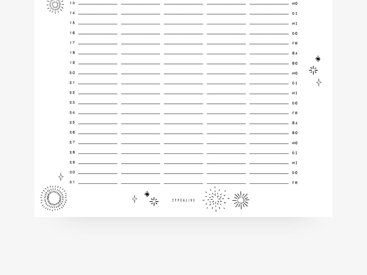 Familienkalender / Seasons