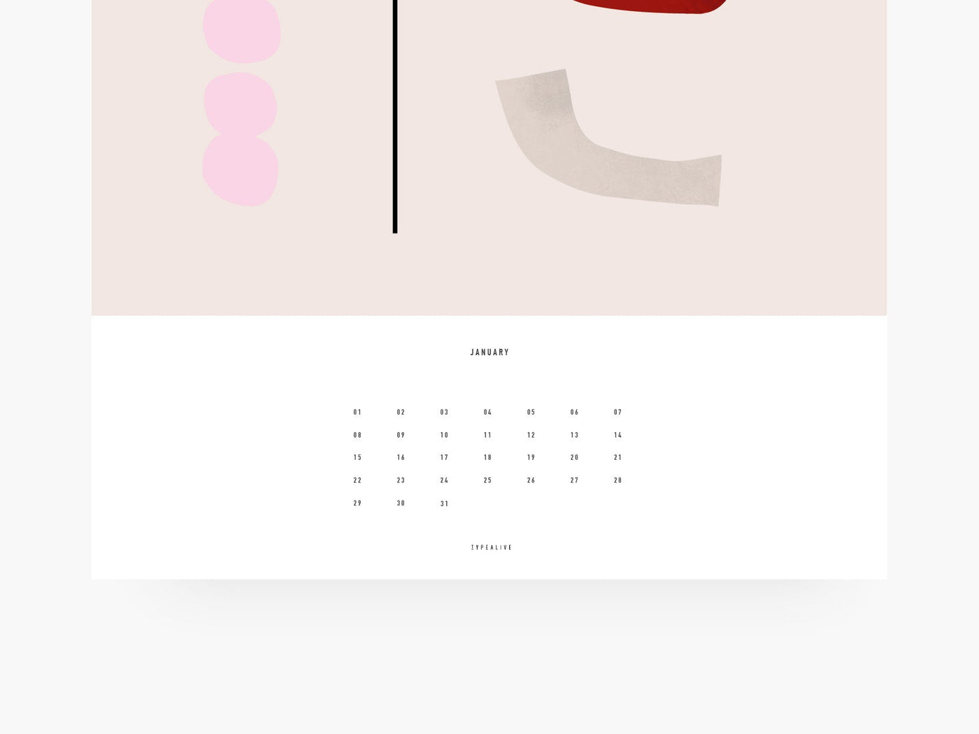 Wandkalender / Scandi