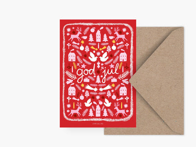 Postkarte / Christmas In Sweden No. 3