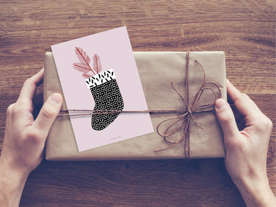 Postkarte / Christmas Stocking No. 1